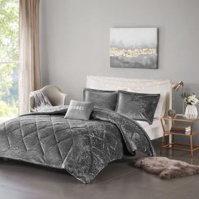 Twin/Twin XL Velvet Comforter Set with Throw Pillow (Color: as Pic)