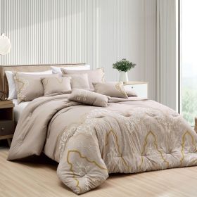 Mahalia 7 Pieces Comforter Set (size: KING)